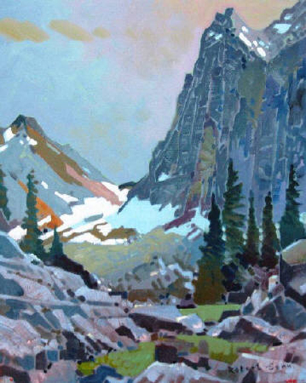 Painting of Mountains in Canada